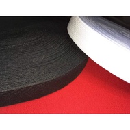 GARTER Black / GARTER White Assorted Sizes SOLD PER YARD