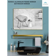 [SG Seller]Bathroom mirror , makeup mirror,Hanging mirror,mirror Aluminum alloy toilet mirror with shelf