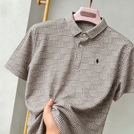Full Sublimation Classic RCB Glof Polo Club Mens Collar Shirt Striped Laraki Collar Simple Classic