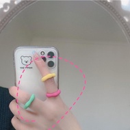 Latty - ring jelly cincin wanita resin akrilik Polos Colorful Lucu Aesthetic Simple d2 mr diy Bentuk