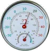 IOppWin Metal Induction Thermometer/Hygrometer, No Power Required, Low Carbon and Energy Saving, Dua