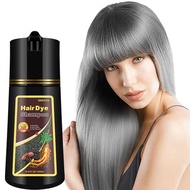 Silver Gray Hair Dye Shampoo 3 in 1, Natural Hair Color Shampoo for Men & Women Hair Colors in Minut