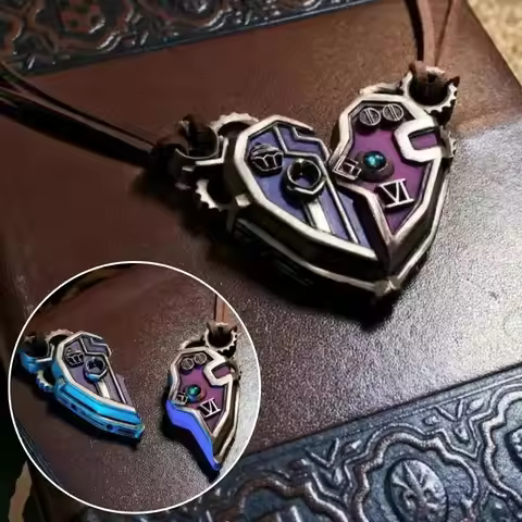 Arcane Caitlyn Vi Necklace Cosplay Pendant for Men Women Game Disguise Magnet Lovers Chain Fantasy H