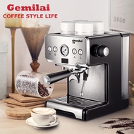 Gemilai เครื่องชงกาแฟ เครื่องชงกาแฟอัตโนมัติ เครื่องชงกาแฟสด เครื่องชงกาแฟเอสเพรสโซ การทำโฟมนมแฟนซี 1450w semi-automatic coffee machine set Deemart