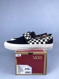 Vans Slip-On 47 V DX魔術貼系列低幫滑板鞋懶人壹腳蹬 'Anaheim Factory 黑色的棋盤