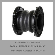 TOZEN RUBBER FLEXIBLE JOINT TWIN SPHERE FLANGED JIS 10K OR ANSI 150