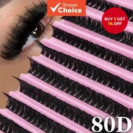 Hybrid False Eyelashes D Volume, 8-16mm, Fluffy Natural Look, Reusable