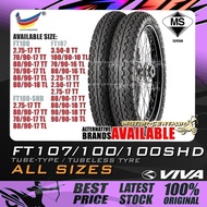 TAYAR MOTORSIKAL VIVA FT100 FT107 TYRE 2.25,225,2.50,250,3.50,350,2.75,275,70,80,90-8,10,16,17,18 (B