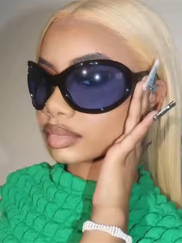 Oversized Y2K Steampunk Sunglasses Women Luxury Brand Designer Oval Sun Glasses Men Cyber Punk Eyewe
