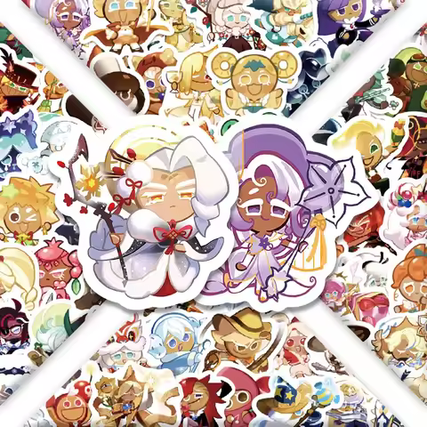 100PCS Cookie Run Kingdom Cartoon Sticker DIY Snowboard Laptop Luggage Cartoon Graffiti Decals Stick