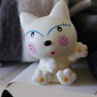 金銀寶貝日本銀行 白色貓咪儲金箱存錢筒 塑料玩具擺飾 w400