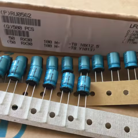 10PCS-100PCS 100UF 50V Japanese Ruby Capacitor 50V100UF 10 * 12.5 RX30, resistant to high temperatur