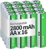 AA Rechargeable Batteries 2800 mAh High Capacity 1300 Cycle,1.2V NiMH Low Self Discharge AA Battery,