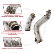 HMD Big Sale Stainless steel Exhaust Downpipe for BMW M2C M3 M4 F80 F82 Car with heat insulation