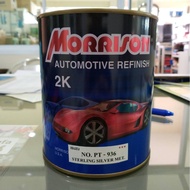 Morrison สีพ่นรถยนต์2K เบอร์ PT-936 (Isuzu / Sterling Silver Met) ขนาด1ลิตร