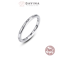 DAVINA Ladies Mia Ring Sterling Silver 925 - Round S925 Silver Women's Ring