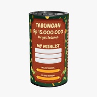 CELENGAN TARGET 20JUTA UKURAN L 20CM-BAHAN PLASTIK-TABUNGAN UANG ASLI-TABUNGAN TARGET ANAK