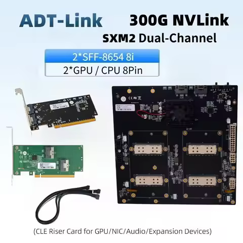 NVIDIA V100 SXM2 Graphics Card 300G Integrated NVlink Lite Dual Card SXM2 Backplane External Kit Plx