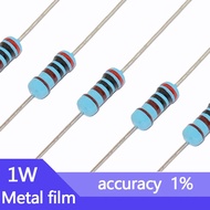 20pcs 1W Metal Film Resistor 1.8 2 2.2 18 20 22 180 200 220 R K Ohm Five-color Ring 1%  0.18ohm 0.22