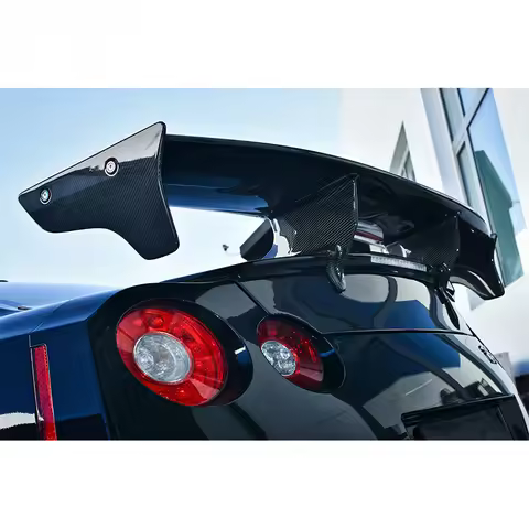 Hot Selling Top Secret Style Half Carbon Fiber Rear Spoiler Wing Fit GT-R R35 2008-2019