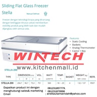 GEA Glass Freezer Box STELLA 200 Sliding Flat Freezer Es Krim Nugget