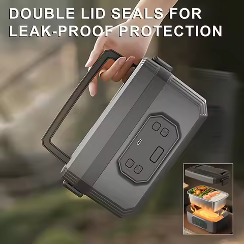 1200/1600ml Capacity Rechargeable Electric Lunch Box Portable Food Warmer Self Heating Lunch Box Cor