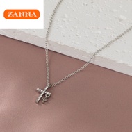 916 original gold Cross diamond necklace for women gift