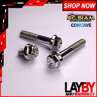 SC SIAM GEAR OIL DRAIN PLUG / CRANK GEAR BOLTS SET (3PCS) HONDA CLICK V1 V2 V3 CNC CONCAVE