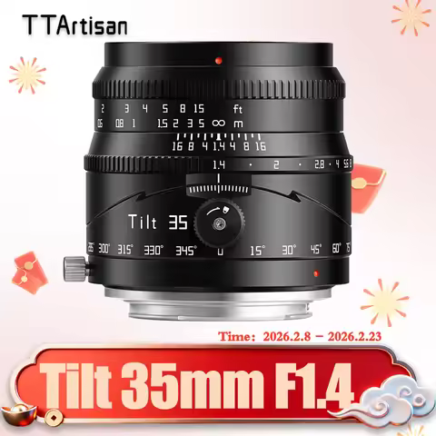 TTArtisan APS-C Tilt 35mm F1.4 Large Aperture Camera Lens for Portrait Photography with Sony E Fujif