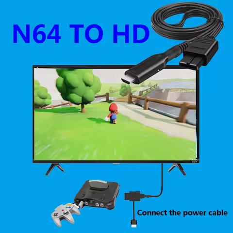 HD N64 To HDMI-compatible Converter HD Link Cable For N64/GameCube/SNES Plug and Play 1080P Nintendo