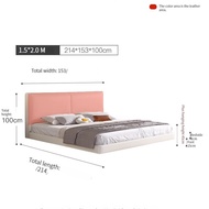 HOMIE LIFE Suspended Bed เตียงนอน 5 ฟุต Cream Leather Bed หัวเตียงนอน เตียงมินิมอล H28