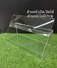 ตู้อะคริลิคใส่อาหาร เปิดด้านหน้า ขนาด 60x25x20cn.