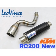 Exhaust KTM RC 200 2021 Ekzos Tabung Muffler LeoVince Full System RC200 Accessories Stainless Steel 