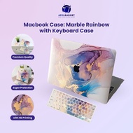 Macbook pro protective Case 13 Inch air/ M1 M2 M3 M4 casing Premium Marble Rainbow Model includes si