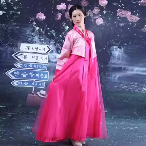 Dae Jang Geum Traditional Korean Clothing Ethnic Style Korean Korean Hanbok Dress Multicolor Embroid