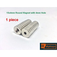 15x4mm (4mm Countersunk Hole) Neodymium NdFeB Super Strong Round Magnet 15*4mm (1pcs)