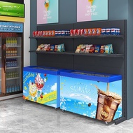 Shelf above freezer supermarket convenience store shelf display rack display cabinet above freezer/B
