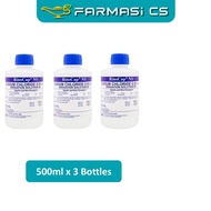 RinsCap N.Saline Sodium Chloride 0.9% w/v Irrigation Solution 500ml x 3 Bottles EXP:01/2029 [ Farmas
