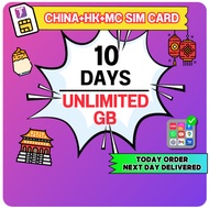 JTravel 【 China SIM Card 】【 Hong Kong + Macau 】3 iN 1 China Travel SIM Card China SIM卡 China Simkad