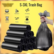 𝙂𝙒 S-3XL 50/100pcs Leak-proof Biodegradable Black Trash Bag Garbage Bag Roll Basurahan Black Plastic