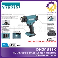 Makita DHG181ZK, 18V Cordless Heat Gun 550 Degree Celsius 2-Stage Air Flow Control, Bare-Unit, No Battery, No Charger