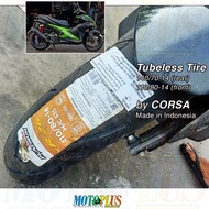 Tubeless Tire 110 80 14 140 70 14 for Yamaha Aerox by Corsa Made in Indonesia