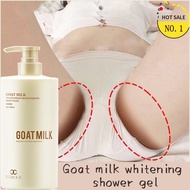 Whitening Body Wash Whitening Shower Gel Goat Milk Shower Gel 800ml Ultra-white and smooth skin, Niacinamide Brightening Skin exfoliator Body Scrub Lasting Fragrance 羊奶美白沐浴