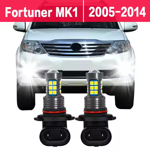 2X Car LED Fog Light Bulb For Toyota Fortuner MK1 2005 2006 2007 2008 2009 2010 2011 2012 2013 2014