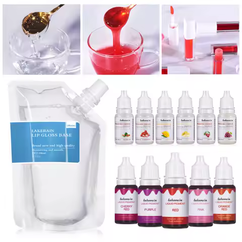 10ml Lip Gloss Liquid Pigment Flavor Essence Oil Drop for Clear Lip Gloss Base Gel Lip Glaze Odorles