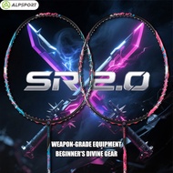 ALP SR2.0【Dual Color Racket】9U 54g T800 Full Carbon Badminton Racket G5 30LBS Ultra Light Offensive 