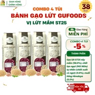 [COMBO 4 PACK] GUfoods Brown Rice Cake with Brown Sprout Flavor ST25 - No oil, No sugar, Eat clean, 