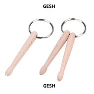 GESH Drum Sticks Key Ring, Gift Metal Drumsticks Keychain, Professional Mini Wood Drumstick Grommets