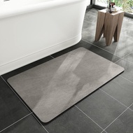 MontVoo -Bath Mat-Rubber Backing Non-Slip Thin Bathroom Rug Fits Under Door- Quick-Dry Absorbent Fau