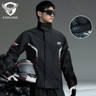 EAGLADE Raincoat for Motorcycle Men Waterproof+Shoe Cover Breathable Scratch Resistant in Grey E05